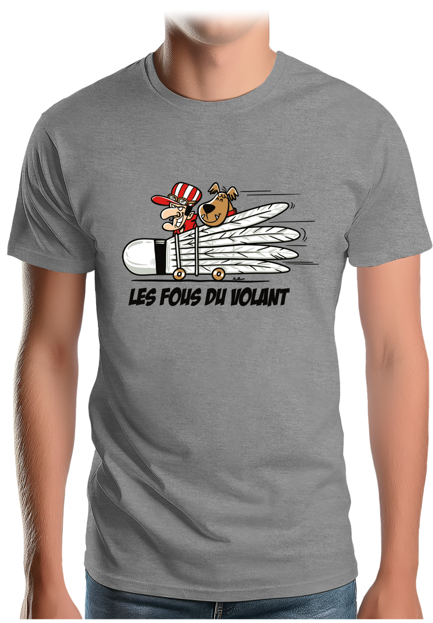 T-Shirt Homme Les fous du Volant de badminton