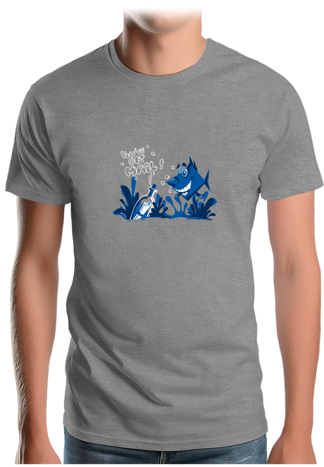 T-Shirt Homme Bouteille à la mer poisson