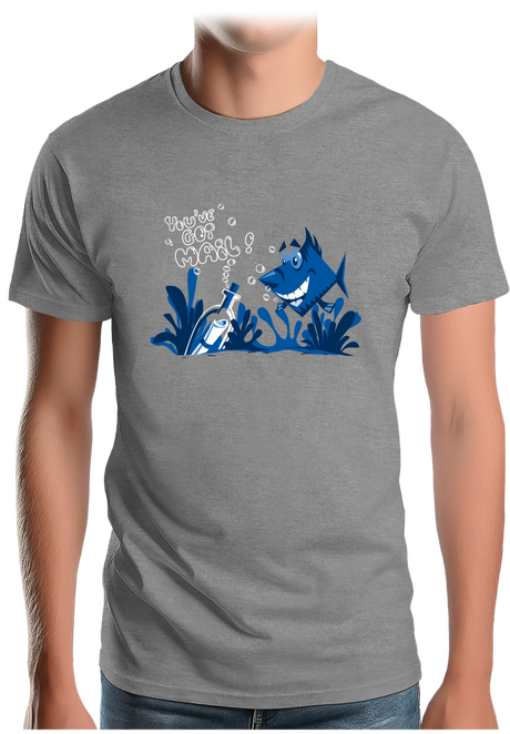 T-Shirt Homme Bouteille à la mer poisson