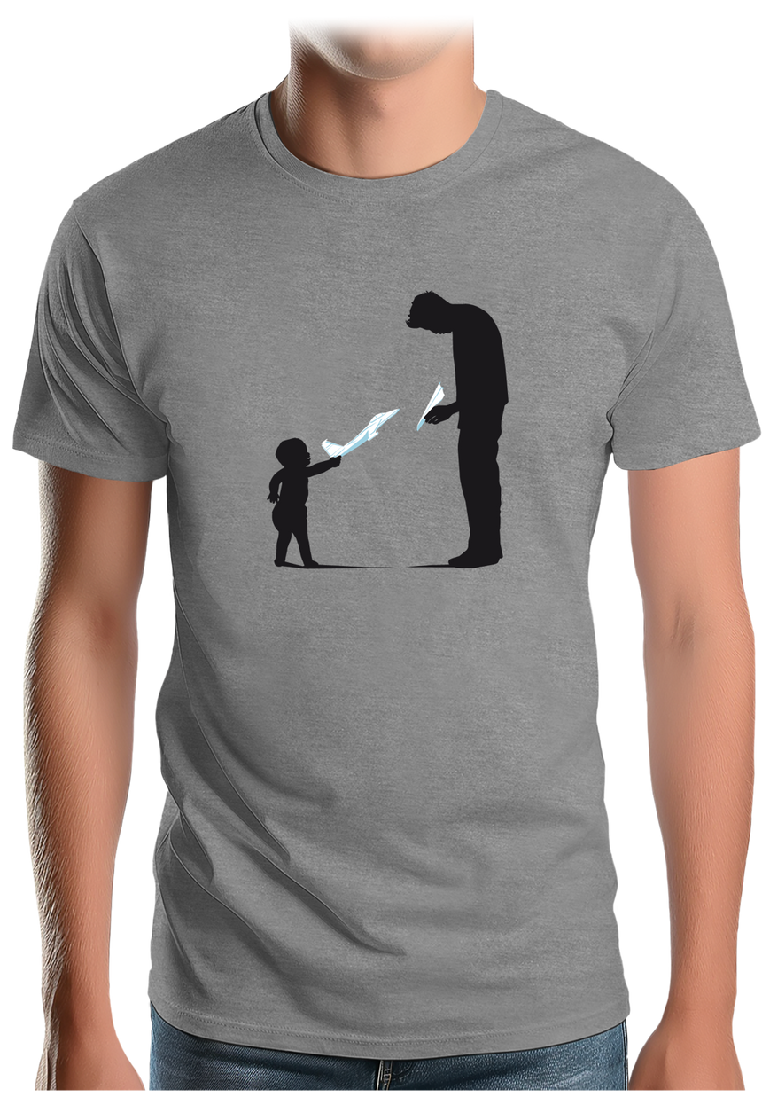 T-Shirt Homme Père Et Fils Avion en papier