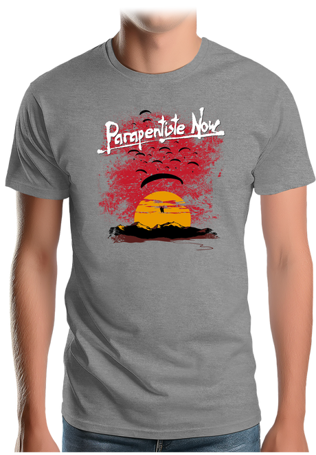 T-Shirt Homme Parapente Coucher De Soleil