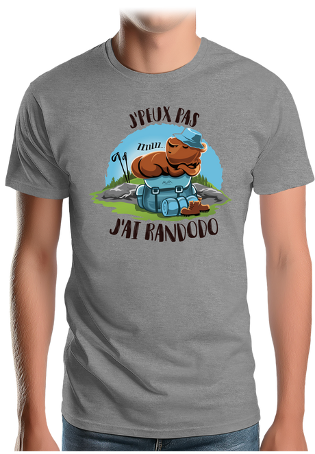 T-Shirt Homme Les marmottes je peux pas j'ai randodo