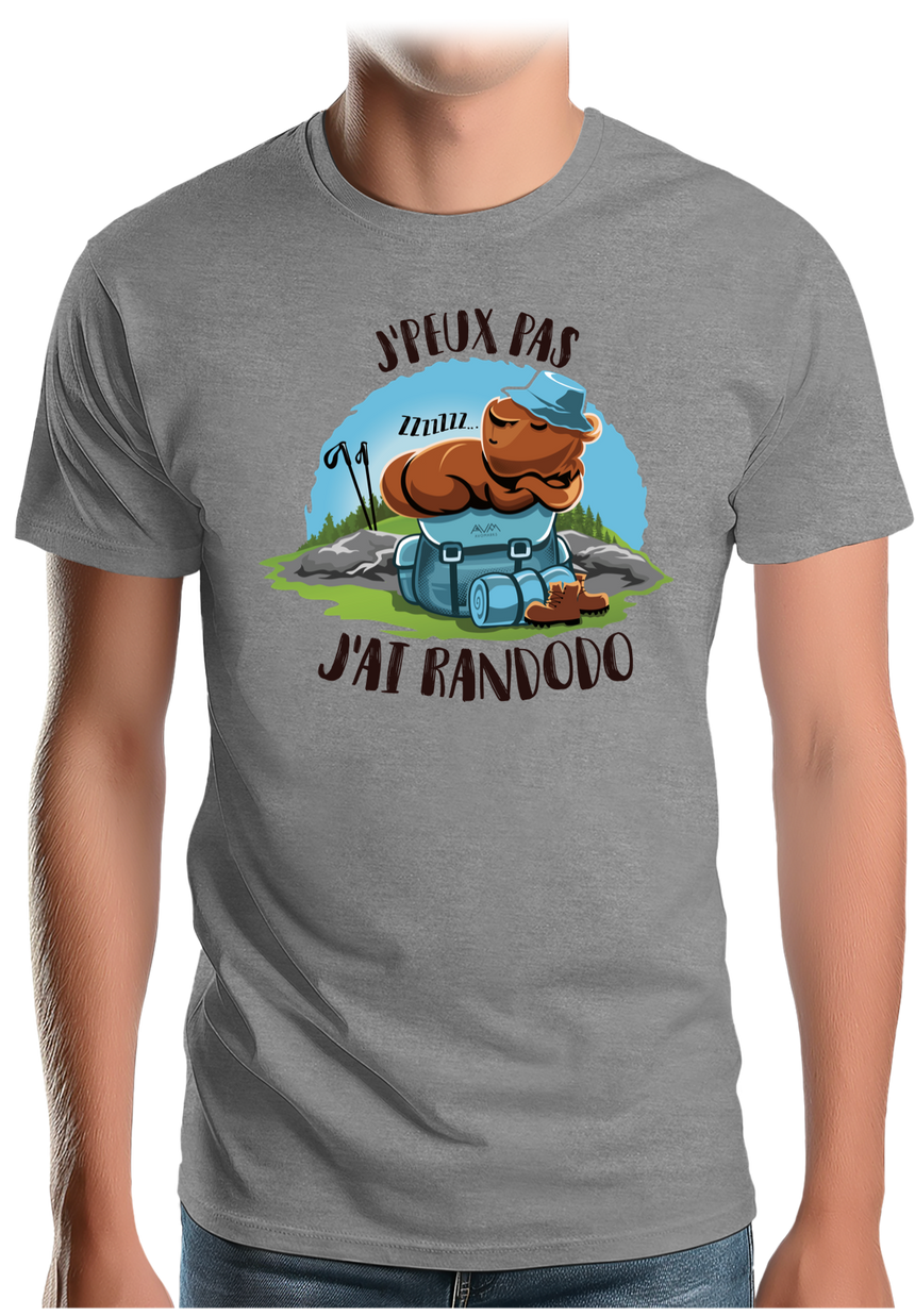 T-Shirt Homme Les marmottes je peux pas j'ai randodo