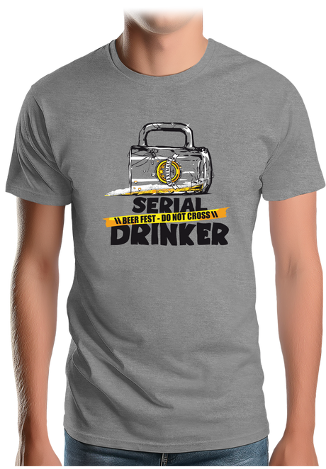 T-Shirt Homme Alcool serial drinker