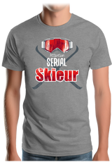 T-Shirt Homme Attention serial skieur