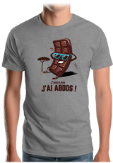 T-Shirt Homme Des abdos en tablette de chocolat