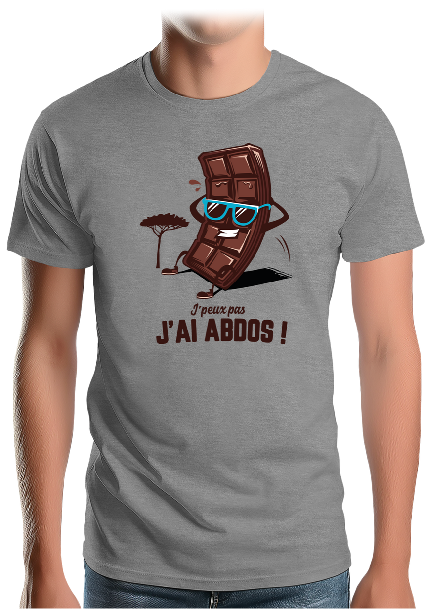 T-Shirt Homme Des abdos en tablette de chocolat
