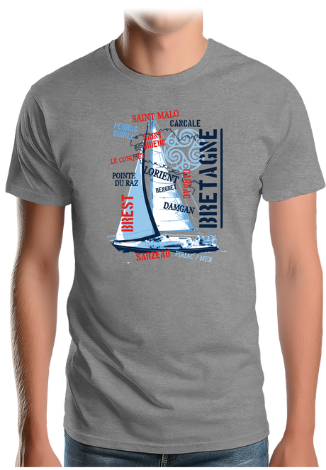 T-Shirt Homme Voilier bretagne