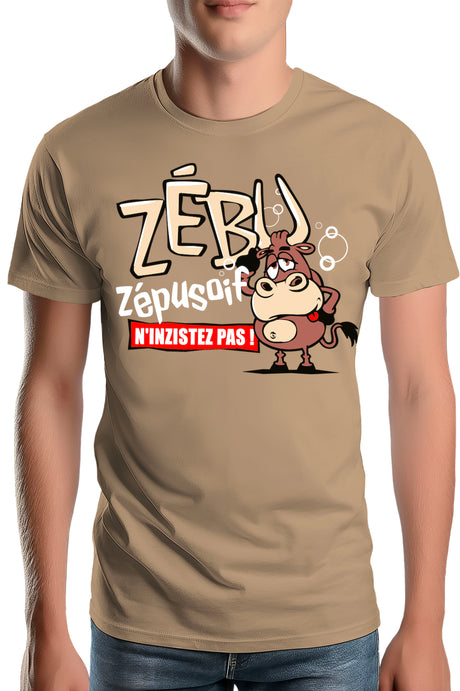 T-Shirt Homme Quand ZEBU zéplusoif