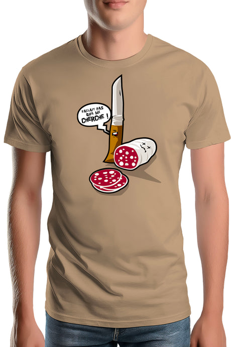 Tee-Shirt Homme Fallait Pas Saucisson opinel