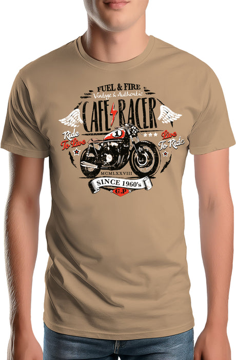 T-Shirt Homme Moto Café racer