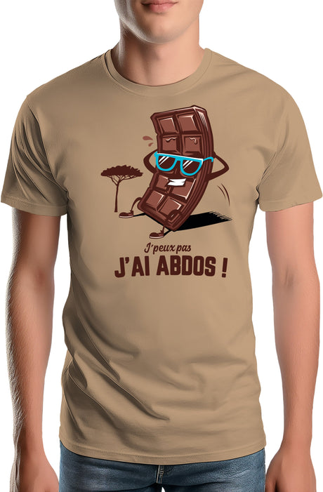T-Shirt Homme Des abdos en tablette de chocolat