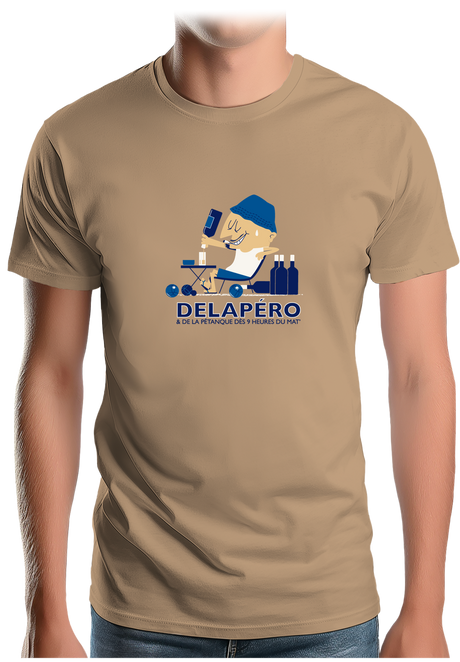 T-Shirt Homme Delapéro et la pétanque dès 9h