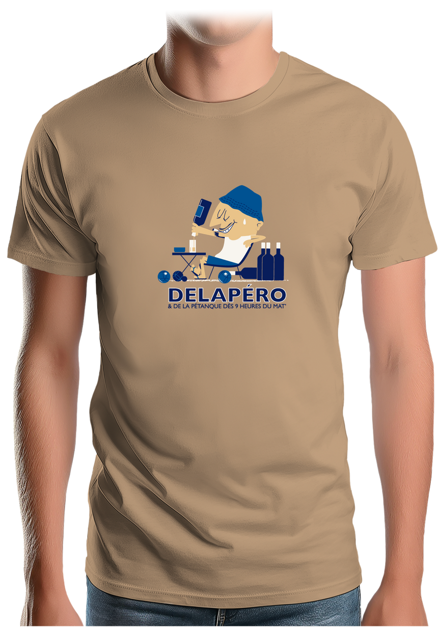 T-Shirt Homme Delapéro et la pétanque dès 9h