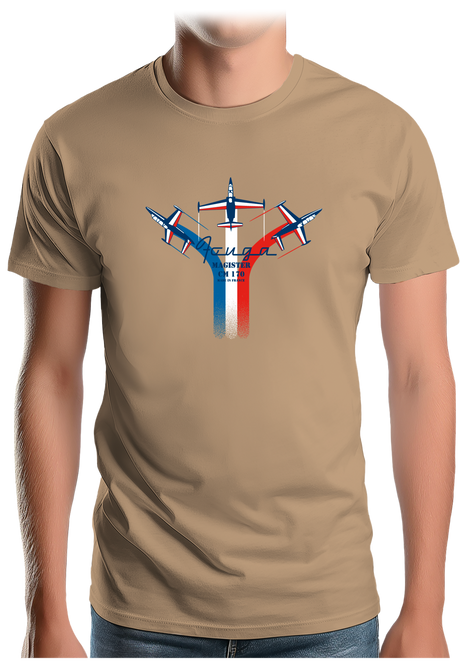 T-Shirt Homme Avion Fouga de France en formation