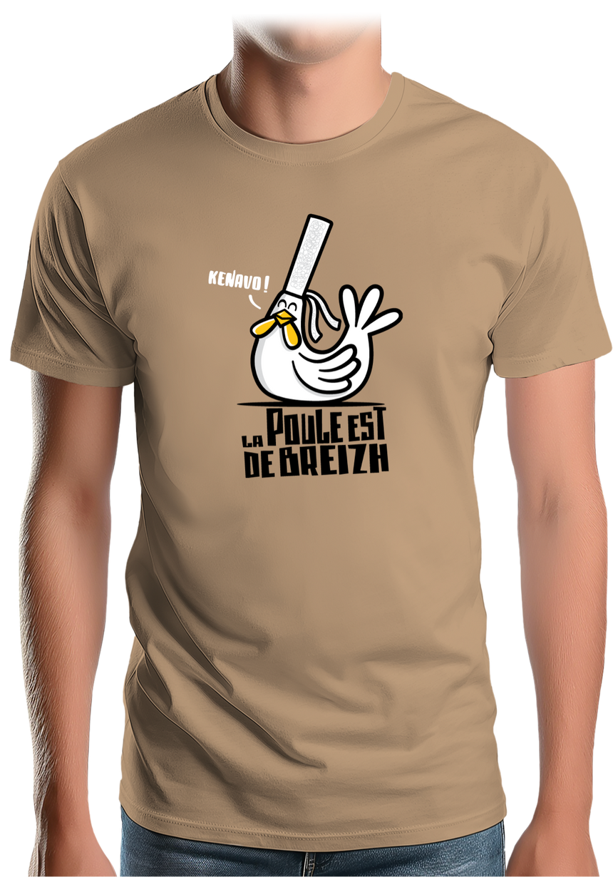 T-Shirt Homme La Poule Est De Breizh