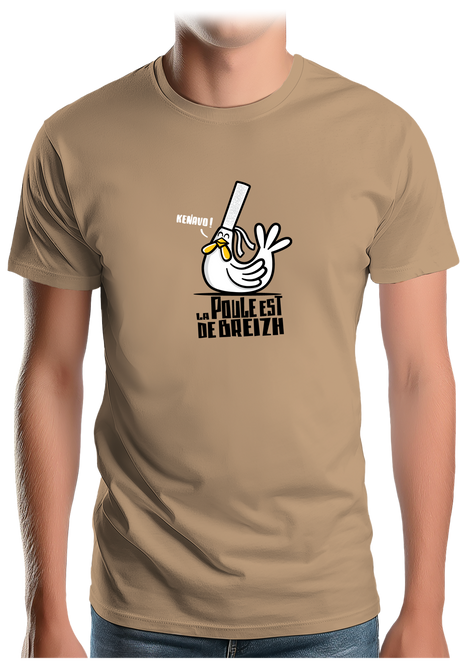 T-Shirt Homme La Poule Est De Breizh