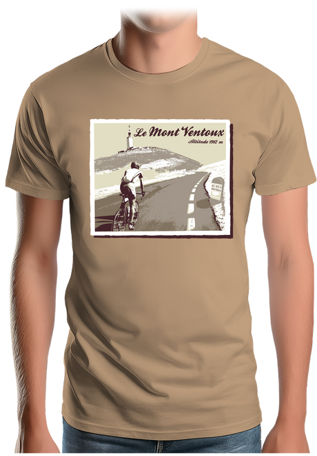 T-Shirt Homme Le Mont Ventoux en vélo