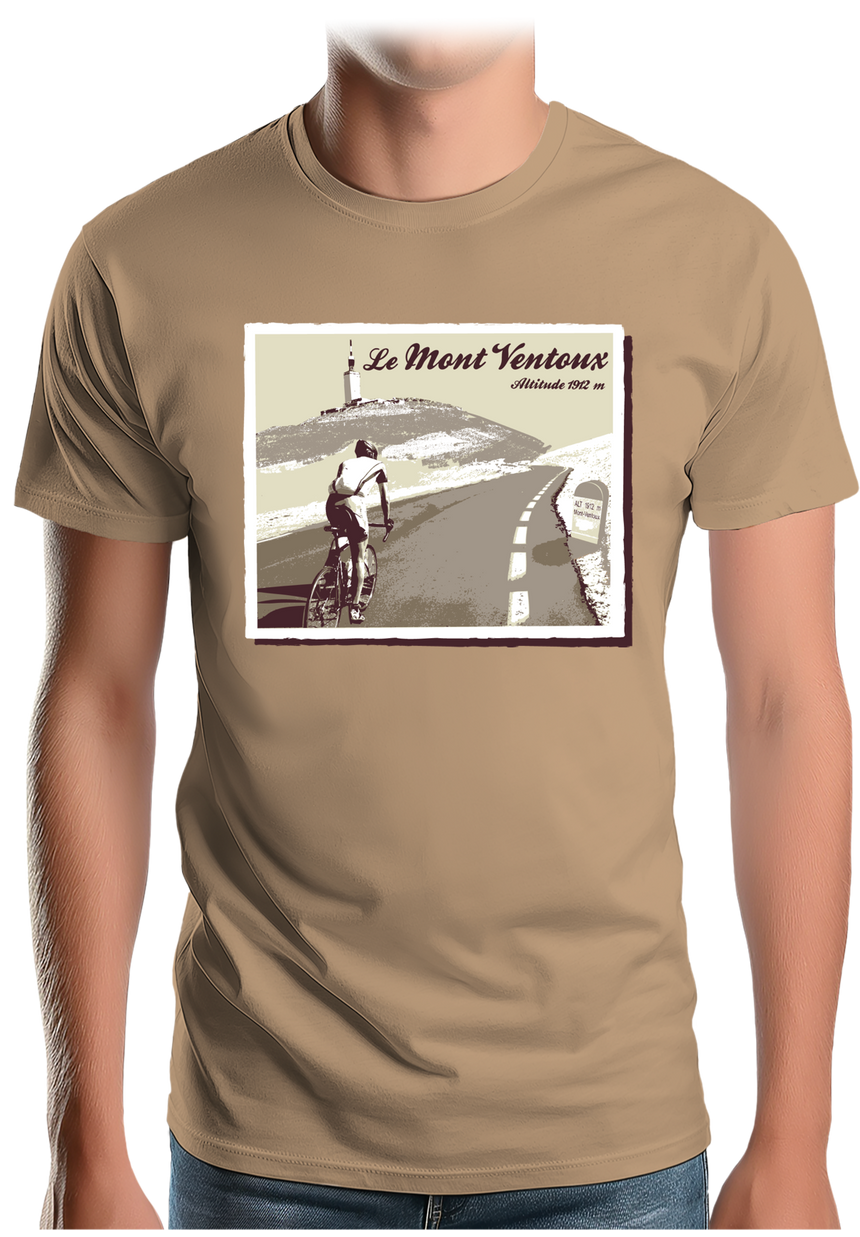 T-Shirt Homme Le Mont Ventoux en vélo
