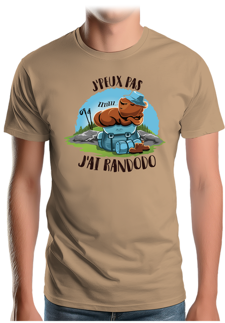 T-Shirt Homme Les marmottes je peux pas j'ai randodo