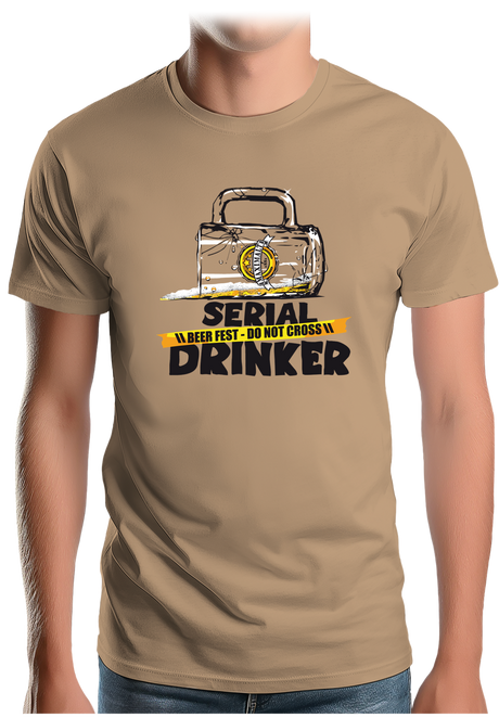 T-Shirt Homme Alcool serial drinker