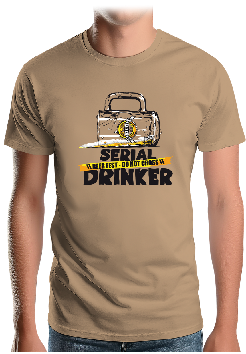 T-Shirt Homme Alcool serial drinker
