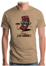 T-Shirt Homme Des abdos en tablette de chocolat