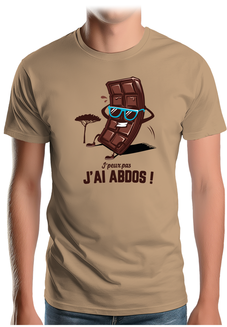 T-Shirt Homme Des abdos en tablette de chocolat