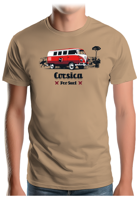 T-Shirt Homme Van plage combi Corse