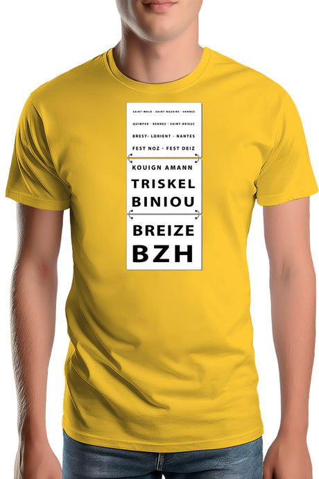 T-Shirt Homme Test acuité visuelle made in Bretagne
