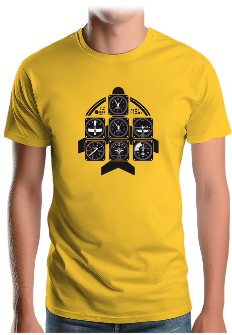 T-Shirt Homme Avion Instrumentation