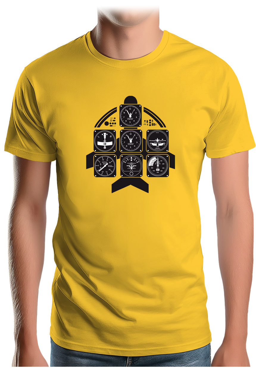 T-Shirt Homme Avion Instrumentation