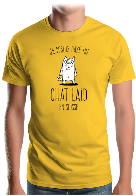 T-Shirt Homme Un chat laid en suisse