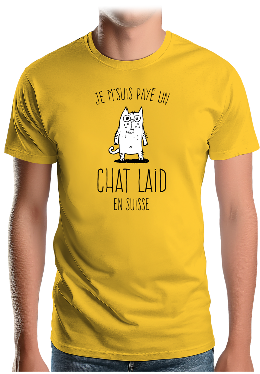 T-Shirt Homme Un chat laid en suisse