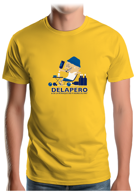 T-Shirt Homme Delapéro et la pétanque dès 9h