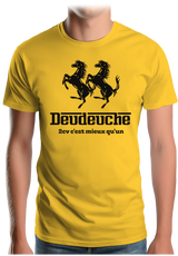 T-Shirt Homme Deux 2CV mieux qu'un cheval cabré