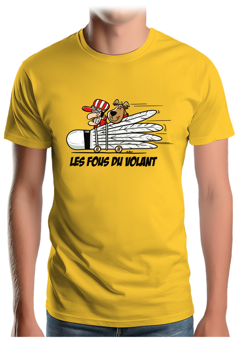 T-Shirt Homme Les fous du Volant de badminton