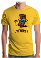 T-Shirt Homme Des abdos en tablette de chocolat