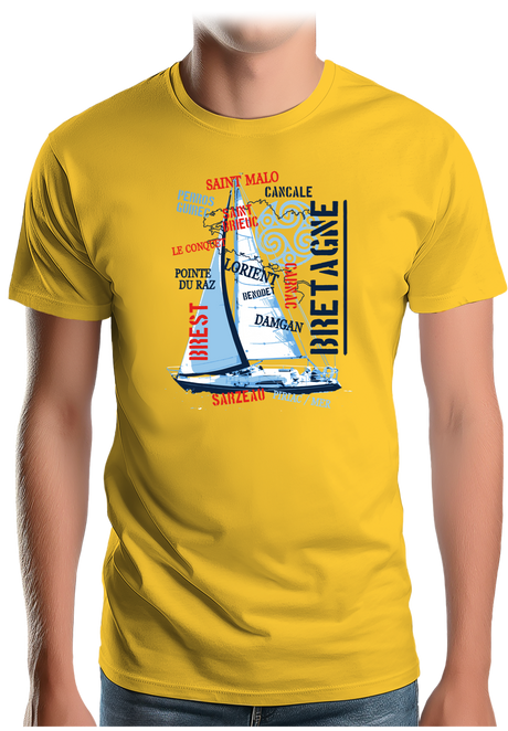 T-Shirt Homme Voilier bretagne