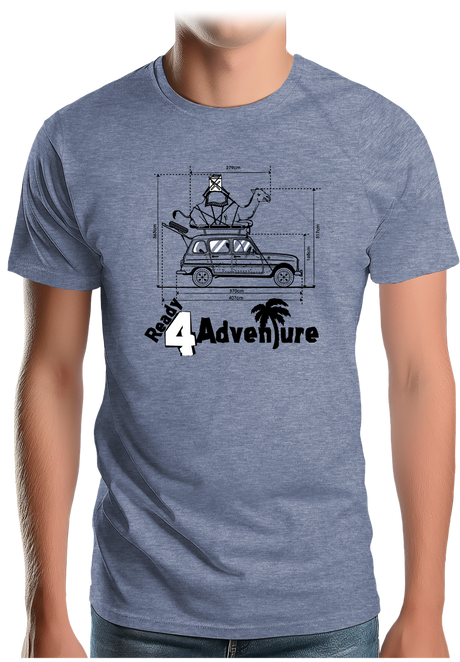 T-Shirt Homme Voiture 4L Trophy avec chameau
