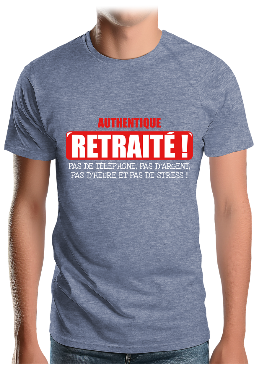 T-Shirt Homme Authentique retraité