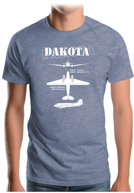 T-Shirt Homme Avion militaire modèle Dakota