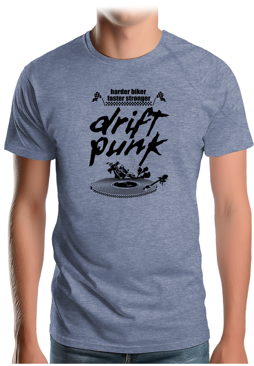 T-Shirt Homme Drift punk, la moto tourne disque
