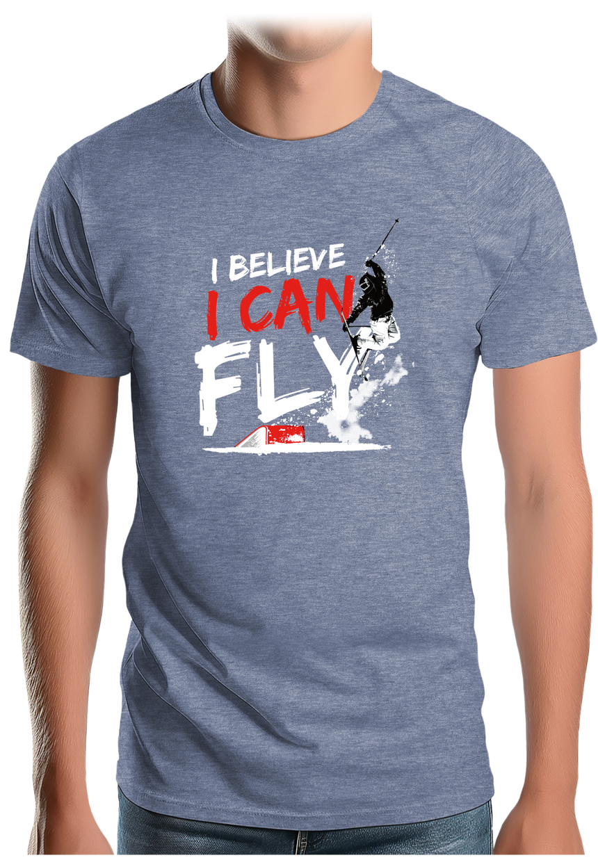 T-Shirt Homme I believe I can fly en ski