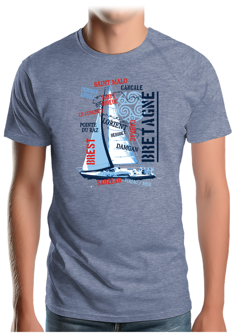 T-Shirt Homme Voilier bretagne