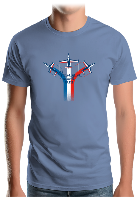 T-Shirt Homme Avion Fouga de France en formation