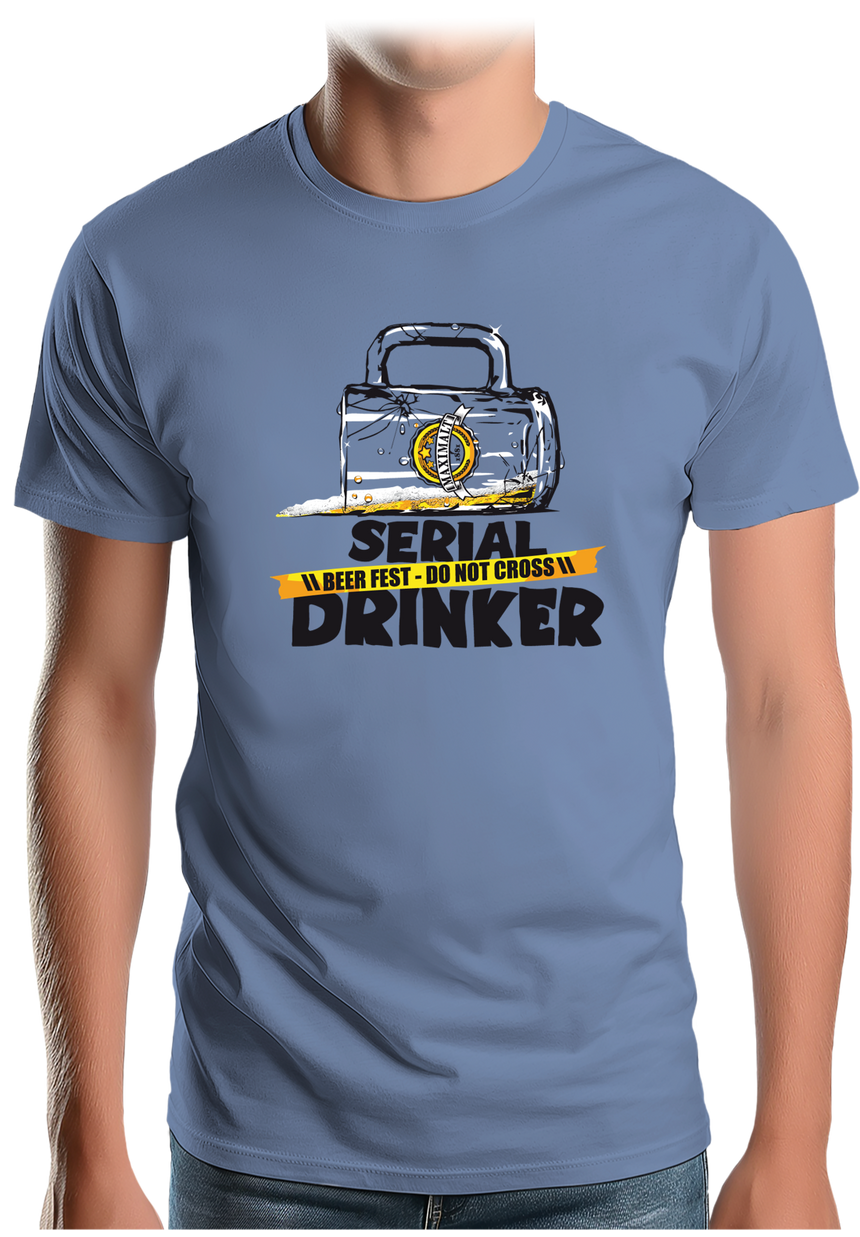 T-Shirt Homme Alcool serial drinker