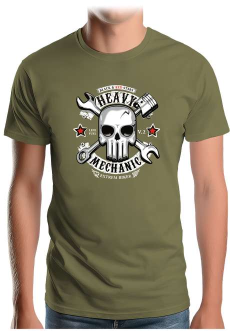 T-Shirt Homme Heavy Mechanic Moto