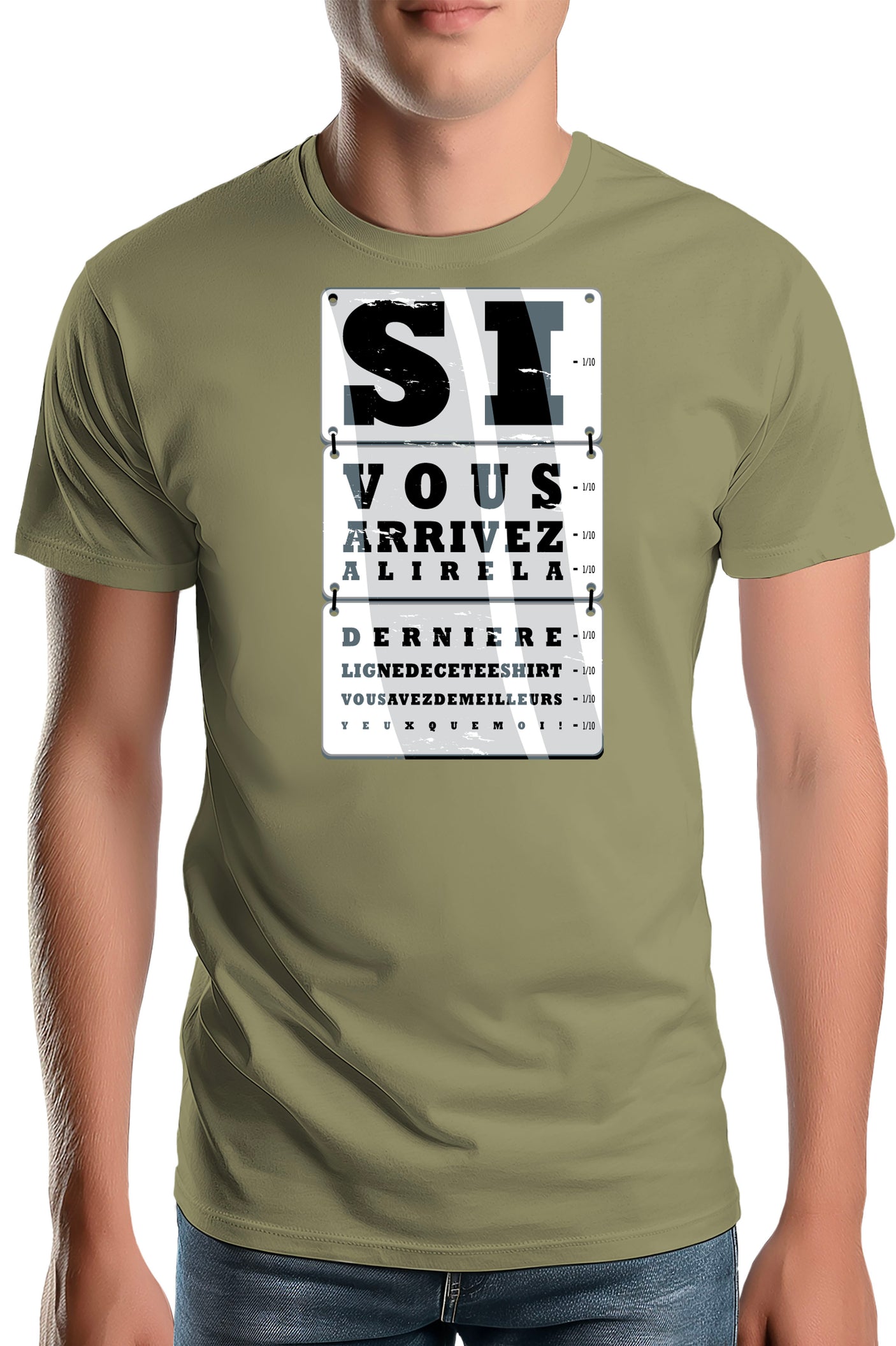 T-Shirt Homme Si Vous Arrivez A Lire...bonne vue