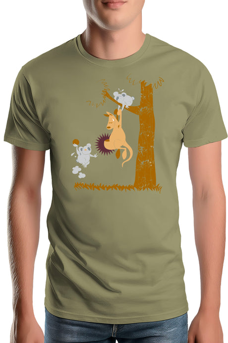 T-Shirt Homme Basket kangourou et koala